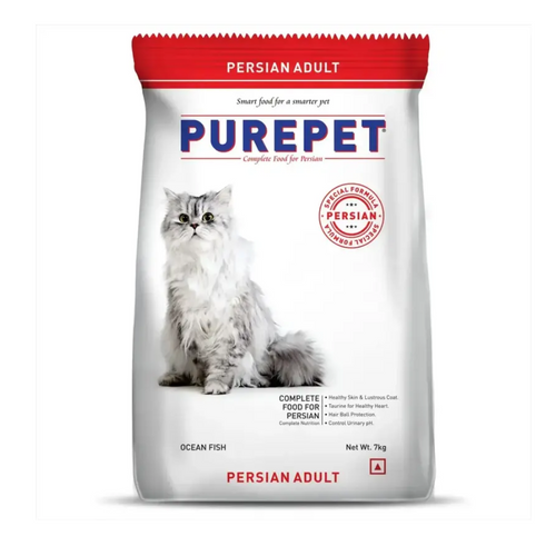 Purepet Persian Ocean Fish Cat Food for Adult, Pellet,7 kg