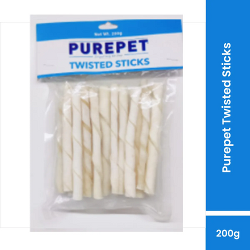 Purepet Twisted Sticks 200 Gm