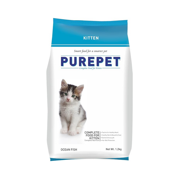 Purepet Kitten Dry Cat Food Ocean Fish Flavour, 1.2kg Pack Ingredients