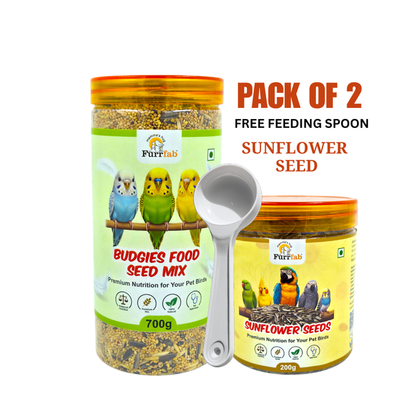 Furrfab Budgies Seed Mix Combo Pack (700g + 200g Sunflower Seeds) Ingredients