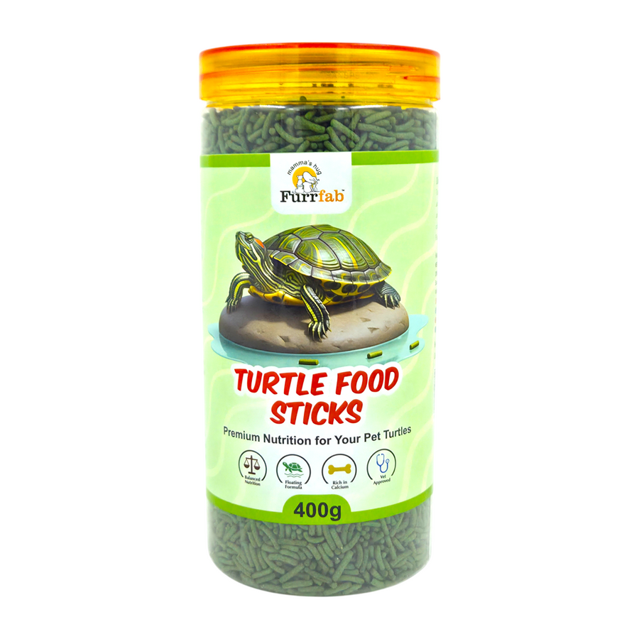 Furrfab Turtle Food Sticks, 400g | Floating Protein-Rich Diet for Strong & Healthy Turtles