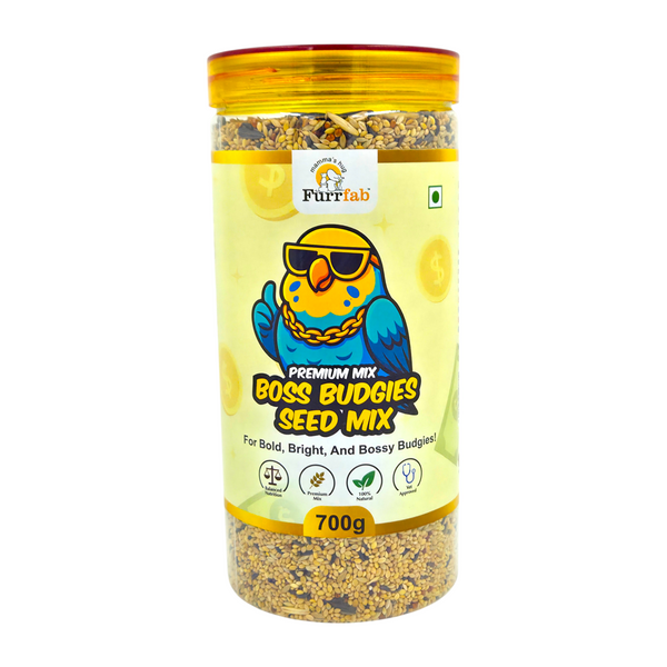 Furrfab Boss Budgies Seed Mix, 700g | Premium Natural Bird Food for Bold, Bright & Bossy Budgies Ingredients