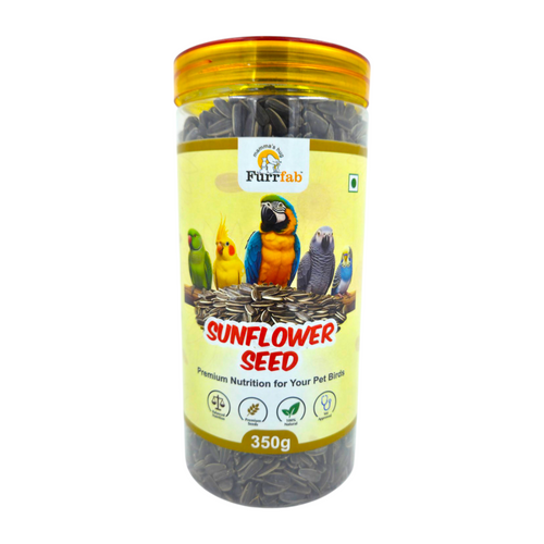 Furrfab Sunflower Seeds, 350g | Natural Energy Booster for Parrots & Medium Birds