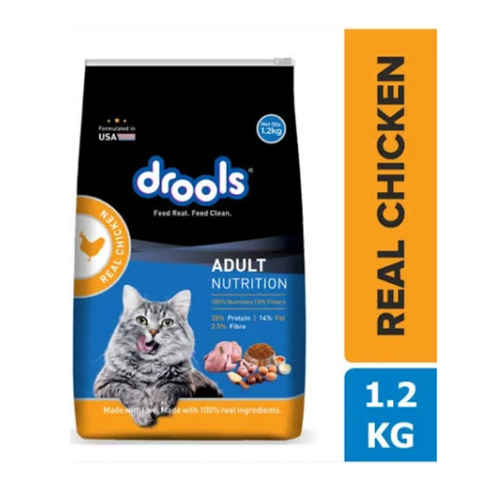 Drools Real Chicken Dry Cat Food, 1.2Kg