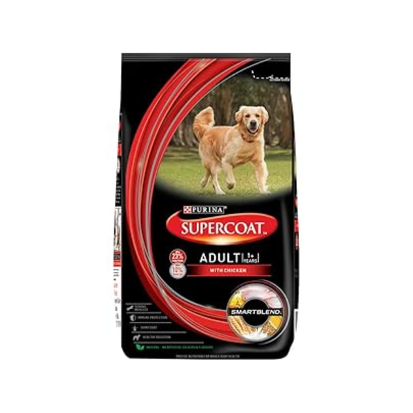 Purina Supercoat Adult All Breed Dry Dog Food with Chicken Ingredients