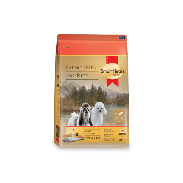 SmartHeart Gold Salmon and Rice Adult Small Breed Dog Food Ingredients