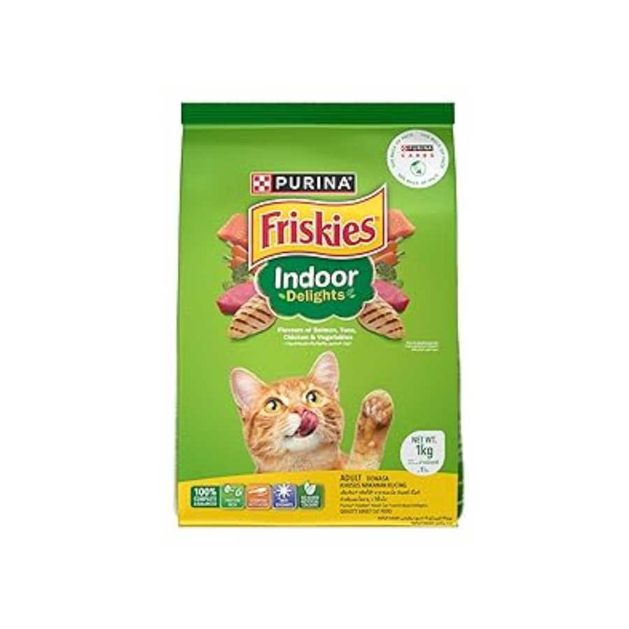 Purina Friskies Indoor Delights Dry Cat Food, 1kg