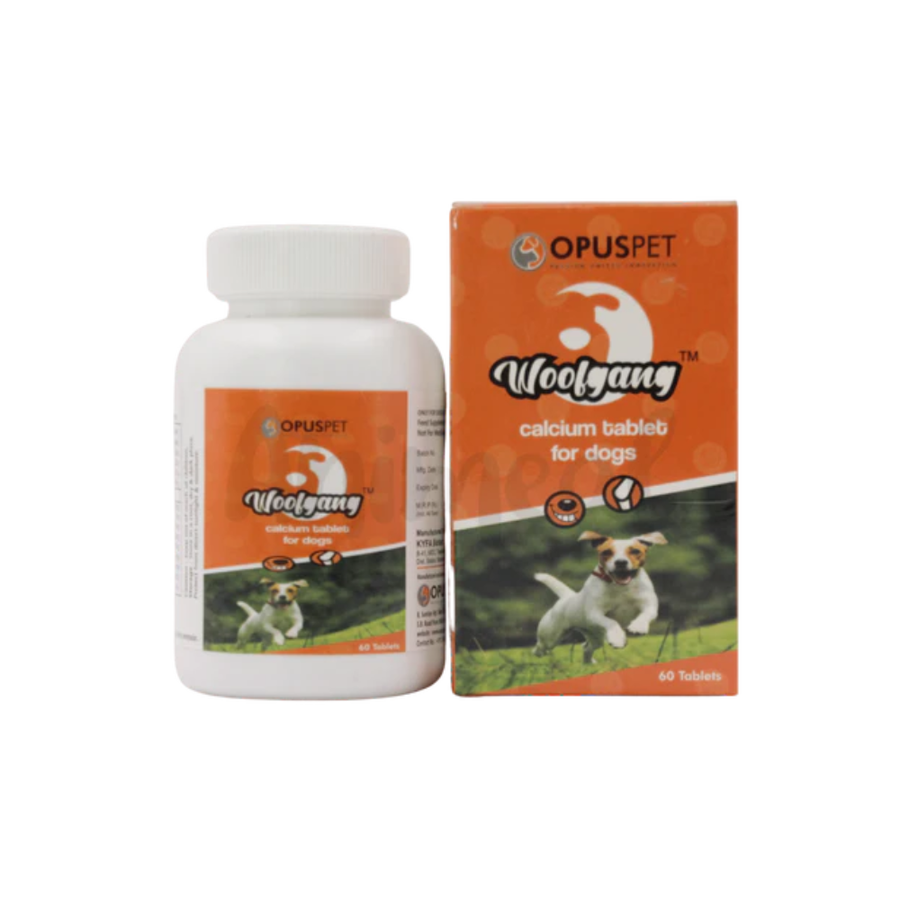 Opuspet Woofgang Calcium Tablet for Dogs, (60 Tablet)