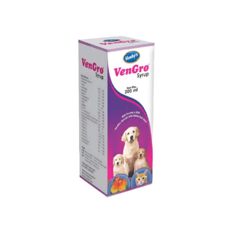 Venkys Vengro Syrup Multivitamin Supplements for Dogs and Cats, 200 ml