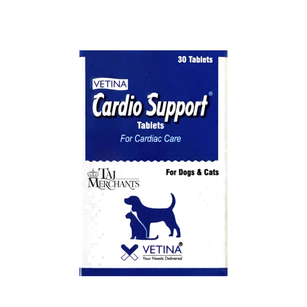 Vetina Cardio Support Tablets for Cardiac Care for Dogs and Cats, 30 Tabs Ingredients