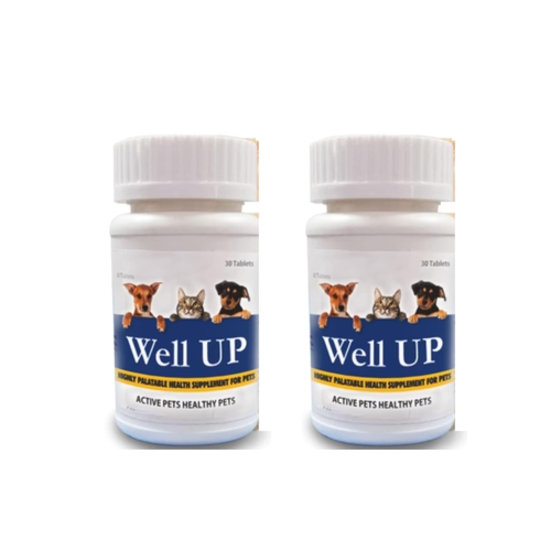 Vetina Well Up Pet Health Supplement for Dogs and Cats, 30 Tablets (Pack of 2)