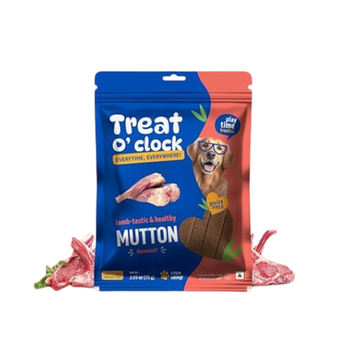 Natural Remedies Treat O'clock Mutton Treats- 75 gm (Pack of 6)