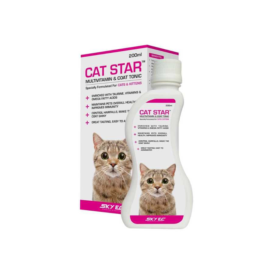 SkyEc Cat Star Multi Vitamin & Coat Tonic for Cats and Kittens