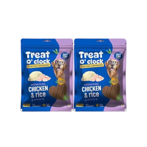 Natural Remedies Treat O'clock Chicken and Rice Treats- 75 gm (Pack of 2) Ingredients