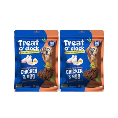 Natural Remedies Treat O'clock Chicken and Egg Treats- 75 gm (Pack of 2)