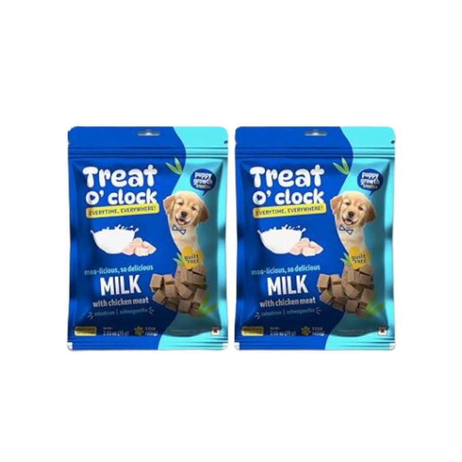 Natural Remedies Treat O'clock Milk with Chicken Meat Treats- 75 gm (Pack of 2)