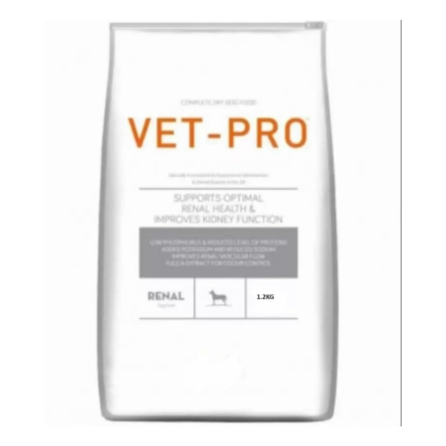 Vet Pro Renal Dog Food Supports Optimal Renal Health & Improves Kidney Function 1.2kg