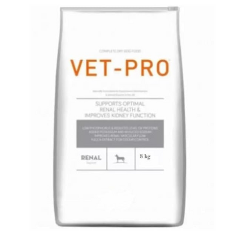 Vet Pro Renal Dog Food Supports Optimal Renal Health & Improves Kidney Function 8kg