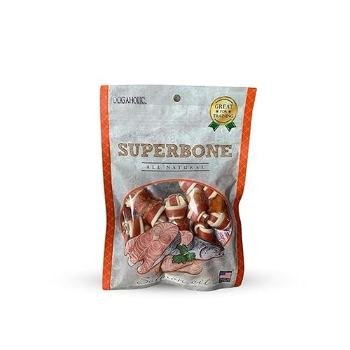 Superbone Knotted Salmon Oil Dog Treats (21 IN 1)
