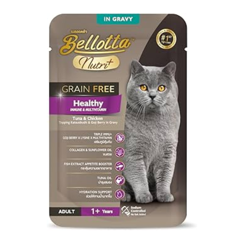 Bellotta Nutriplus Grain Free Pouch - Healthy Diet, 65g (Pack of 12)