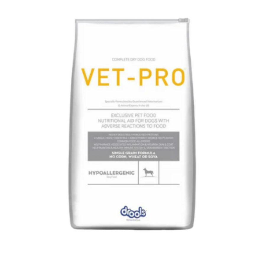 Vet Pro Hypoallergenic Dry Dog Food 1.2Kg - All Life Stages, Fish Flavor