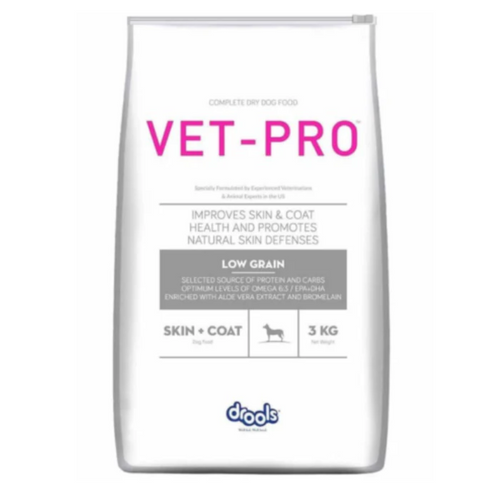 Vet Pro Skin Coat Dry Dog Food 3Kg - All Life Stages, Chicken Flavor