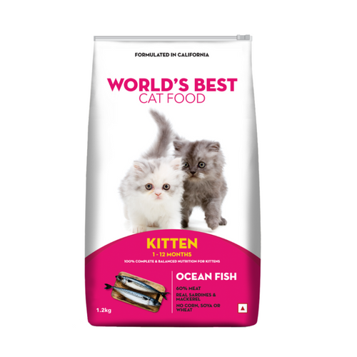 World's Best Kitten (1-12 Months) Ocean Fish Dry Cat Food, 1.2kg