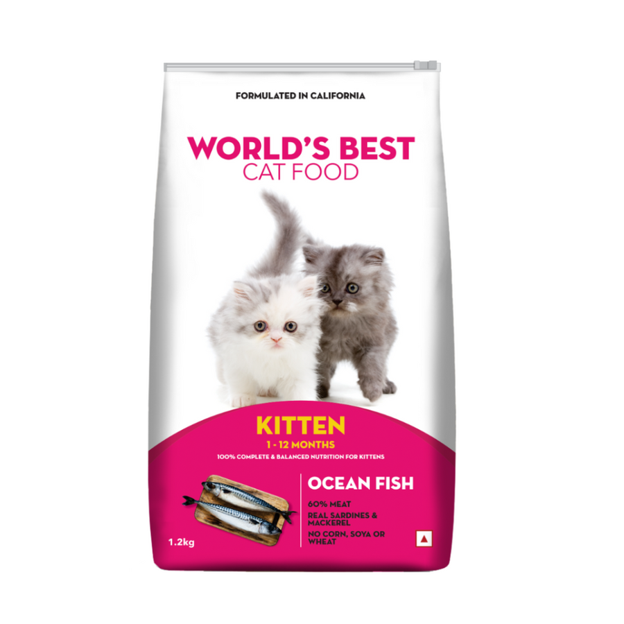 World's Best Kitten (1-12 Months) Ocean Fish Dry Cat Food, 1.2kg