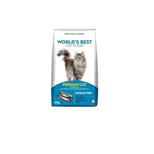 World's Best Ocean Fish Persian Cat Dry Food, 50g (Pack of 30) Ingredients