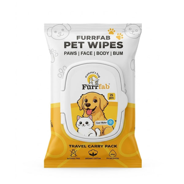 Furrfab Pet Wipes 25 Pulls | Face, Body, Paws & Bum Cleaning Wipes for Dogs & Cats Ingredients