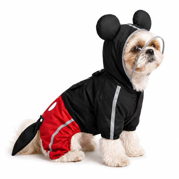 Furrfab Mickey Style Hooded Dog Raincoat – Waterproof Full Body Pet Raincoat Ingredients