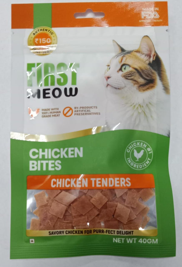 First Meow Treats For Cats Chicken Bites, 40g Ingredients