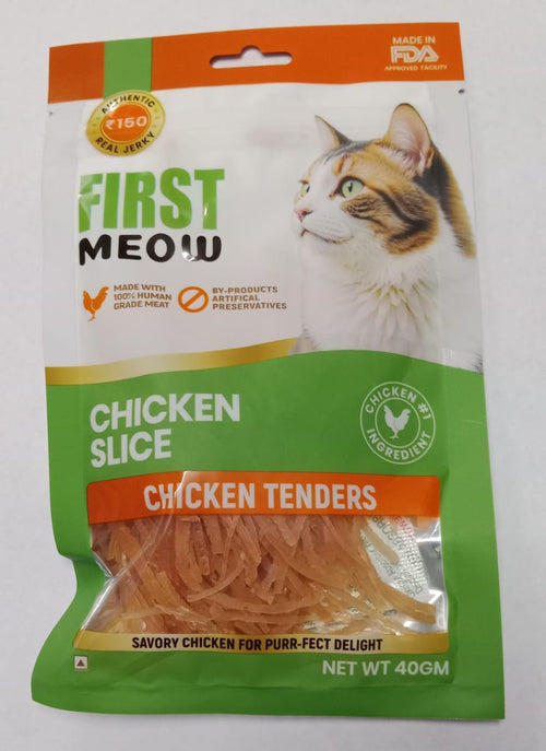 First Meow Treats For Cats Chicken Slice, 40g