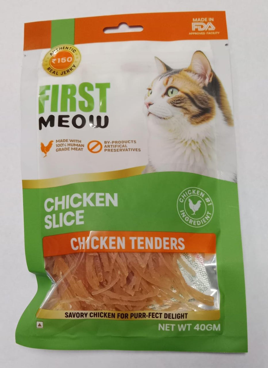 First Meow Treats For Cats Chicken Slice, 40g