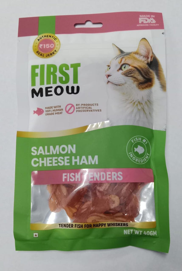 First Meow Treats For Cats Salmon Cheese Ham, 40g Ingredients