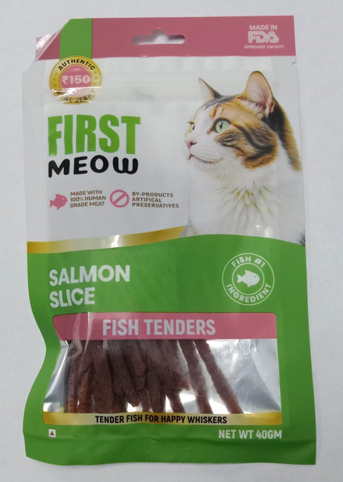 First Meow Treats For Cats Salmon Slice, 40g