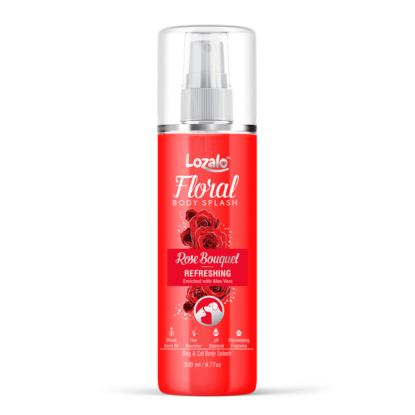 Lozalo Floral Rose Pet Perfume Spray - 500 ml for Dogs & Cats (Pack of 2) Ingredients