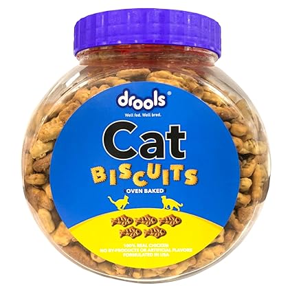Drools Cat Treat Biscuits Real Chicken Flavor 400g Jar Ingredients