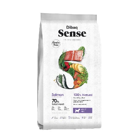 Dibaq Sense Adult Mini Salmon 70% Total Meat Dog Food Ingredients