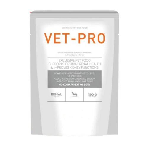 Vet Pro Renal Wet Gravy Food for Kidney Dysfunction for Dog, 150gm Pouch