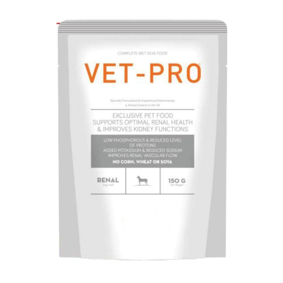 Vet Pro Renal Wet Gravy Food for Kidney Dysfunction for Dog, 150gm Pouch