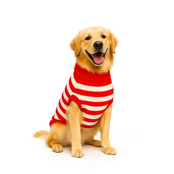Furrfab Red & White Dog Sweater- Warm & Stylish Ingredients