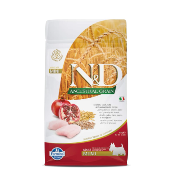 N&D ANCESTRAL Chicken Adult Mini Dry Dog Food Ingredients