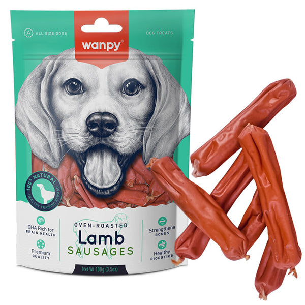 Wanpy Natural Dog Treat | Lamb Sausages 100Gm (Pack of 2) Ingredients