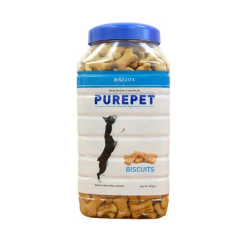 Purepet Dog Treats Biscuits Milk Flavour 455g - Jar