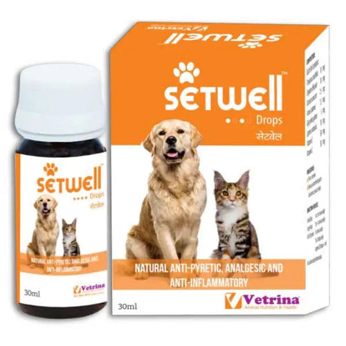 Vetrina Setwell Drops for Dogs and Cats, 30 ml (Pack of 2)