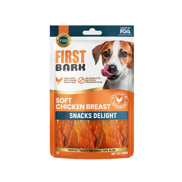 First Bark Soft Chicken Breast Snack Delight Jerky, 70g Ingredients