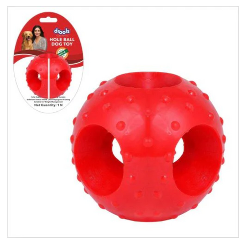 Drools Non-Toxic Rubber Hole Ball Chew Toy For puppy and Dogs
