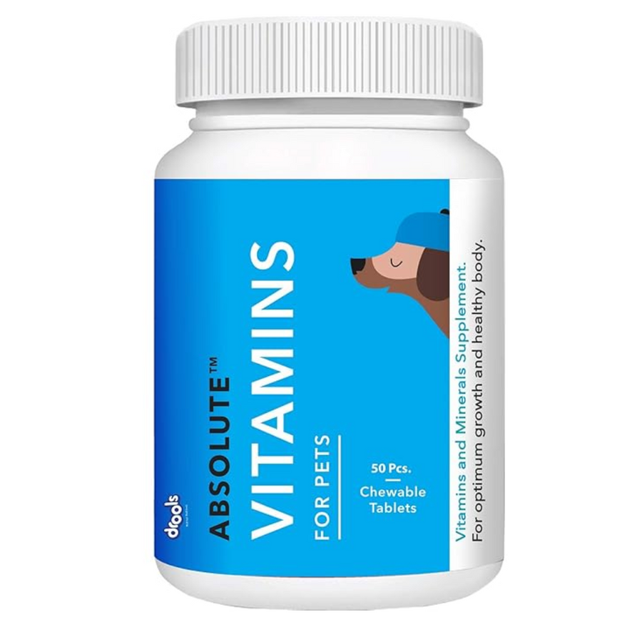 Drools Absolute Dog Supplement Tablet, Vitamin 175g 50 Pieces Jar