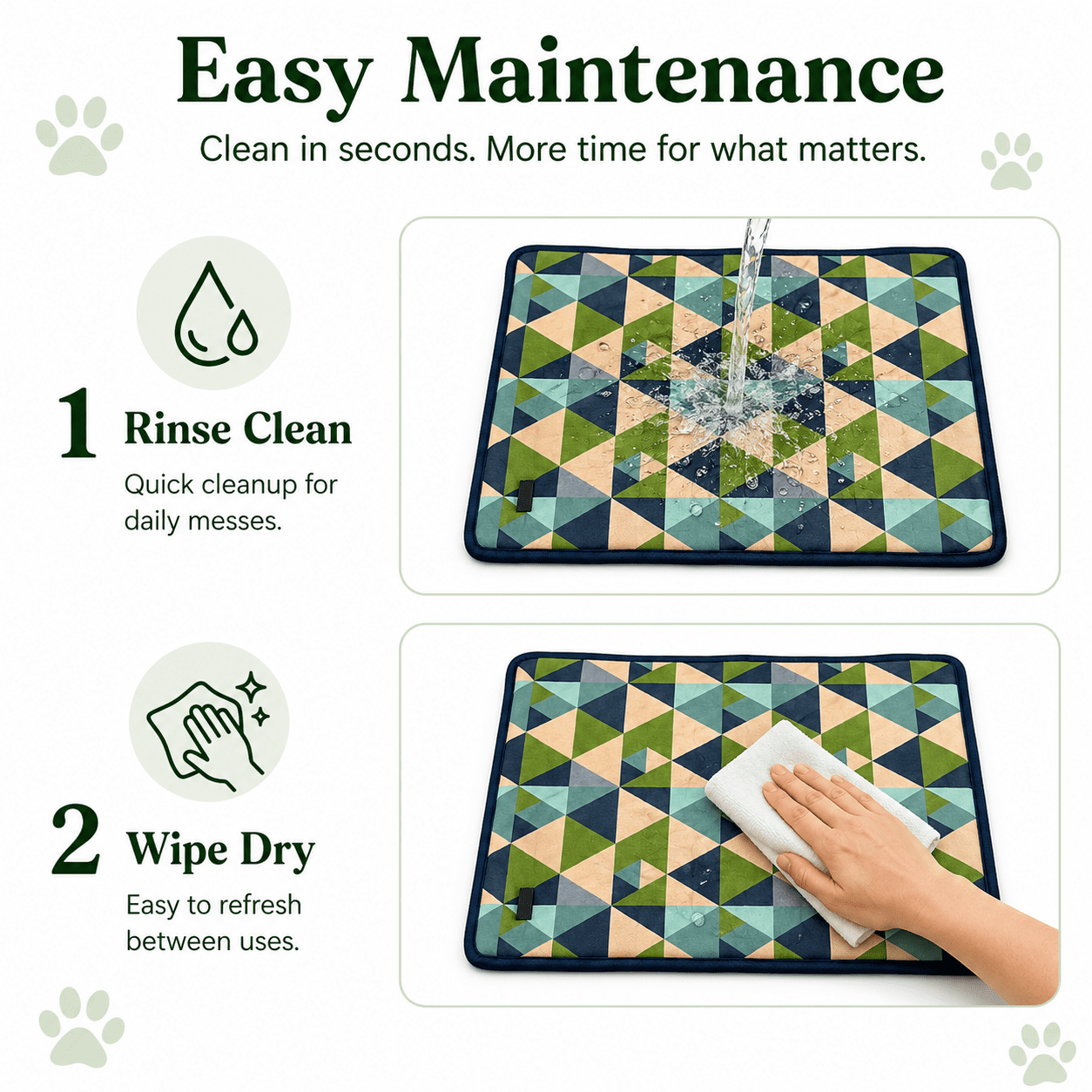 Furrfab Olive Prism Pet Mat for Dog & Cat - Image 5